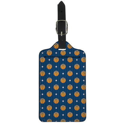 Basketball And Star Pattern Print Luggage Tag