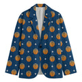 Basketball And Star Pattern Print Men's Blazer