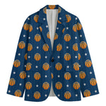 Basketball And Star Pattern Print Men's Blazer
