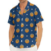 Basketball And Star Pattern Print Men's Deep V-Neck Shirt