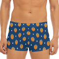 Basketball And Star Pattern Print Men's Short Boxer Briefs