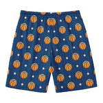 Basketball And Star Pattern Print Men's Swim Trunks