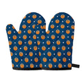 Basketball And Star Pattern Print Oven Mitts