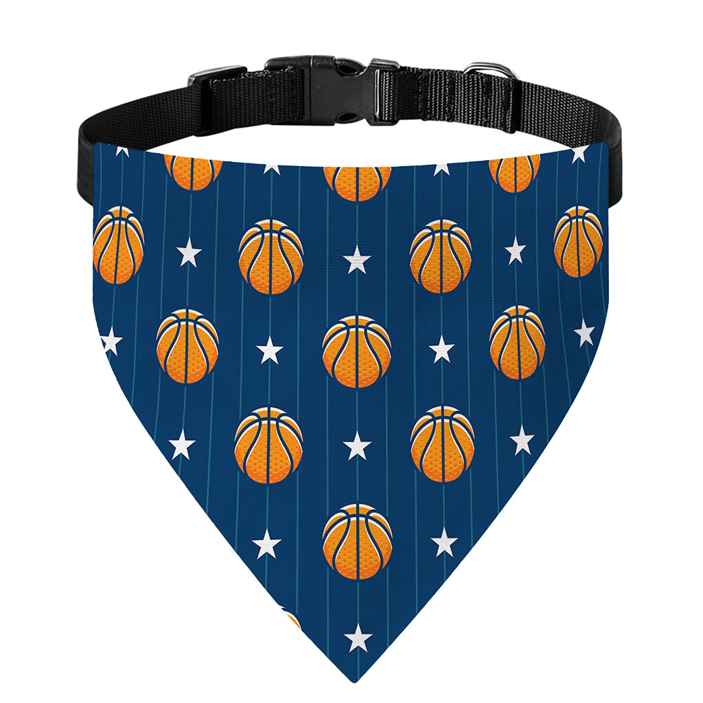 Basketball And Star Pattern Print Over The Collar Dog Bandana