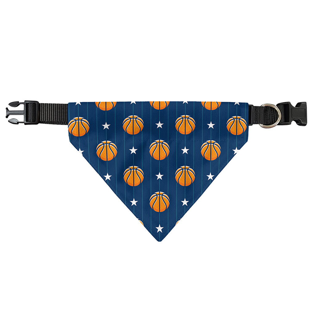 Basketball And Star Pattern Print Over The Collar Dog Bandana