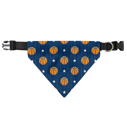 Basketball And Star Pattern Print Over The Collar Dog Bandana