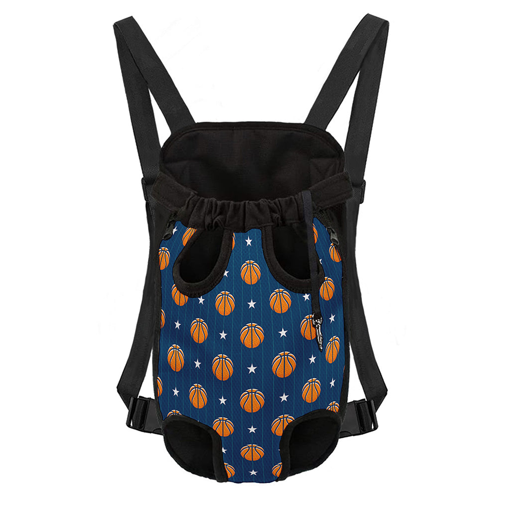 Basketball And Star Pattern Print Pet Carrier Backpack