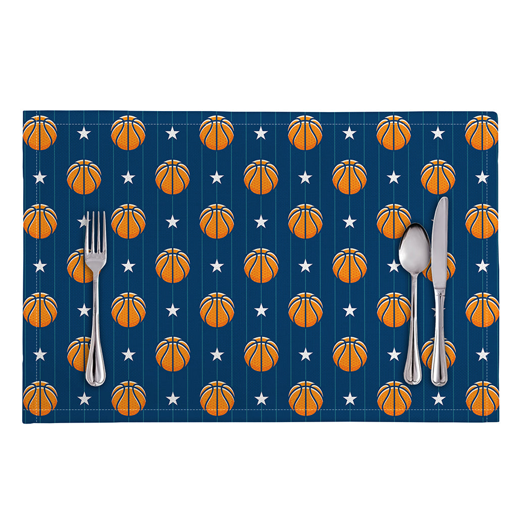 Basketball And Star Pattern Print Placemat