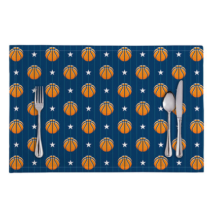 Basketball And Star Pattern Print Placemat