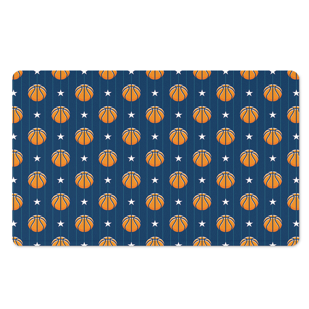 Basketball And Star Pattern Print Polyester Doormat