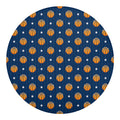 Basketball And Star Pattern Print Round Blanket