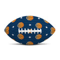 Basketball And Star Pattern Print Rugby Ball
