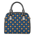 Basketball And Star Pattern Print Shoulder Handbag