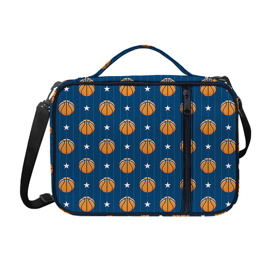Basketball And Star Pattern Print Shoulder Strap Bible Bag
