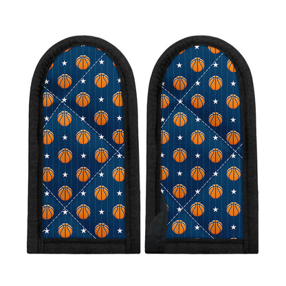 Basketball And Star Pattern Print Skillet Handle Cover