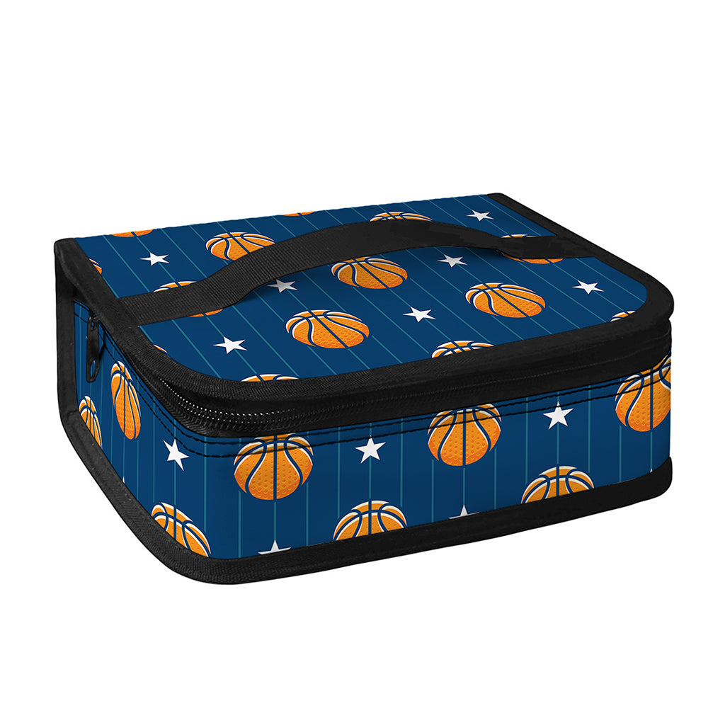 Basketball And Star Pattern Print Small Lunch Bag
