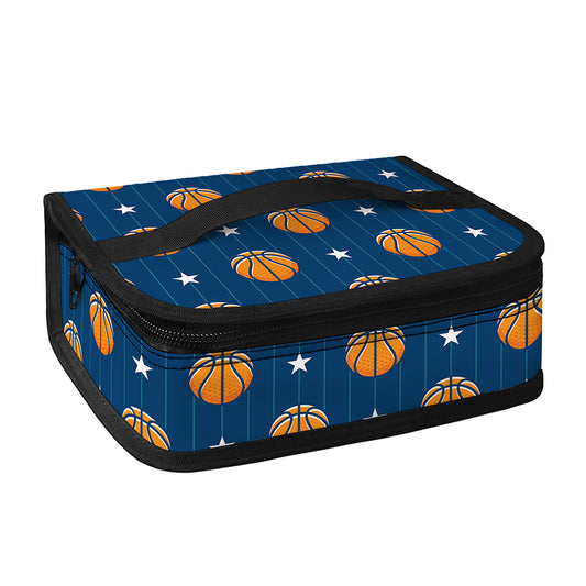 Basketball And Star Pattern Print Small Lunch Bag