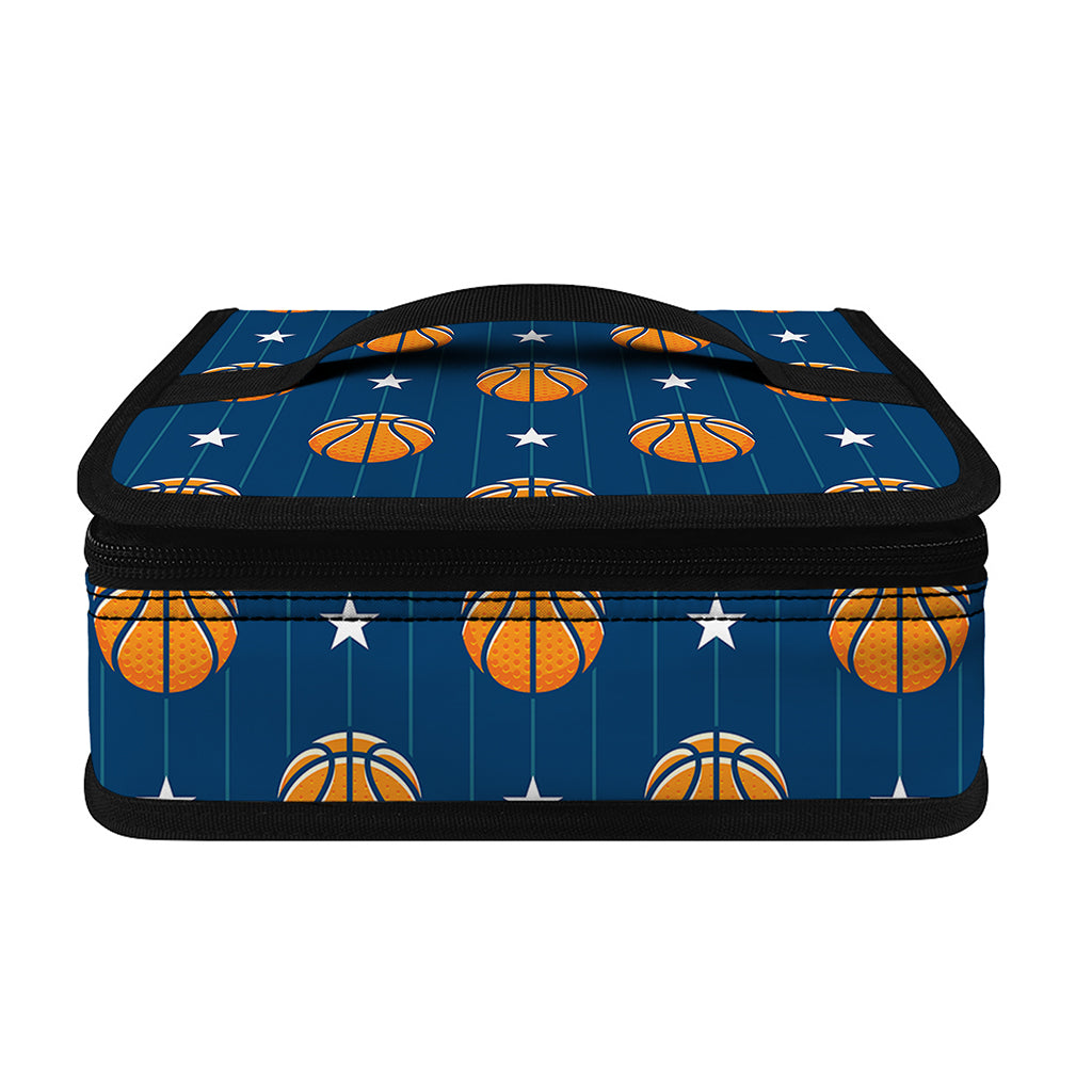 Basketball And Star Pattern Print Small Lunch Bag