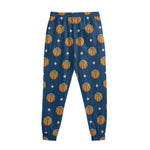 Basketball And Star Pattern Print Sweatpants