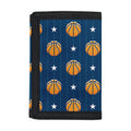 Basketball And Star Pattern Print Trifold Wallet