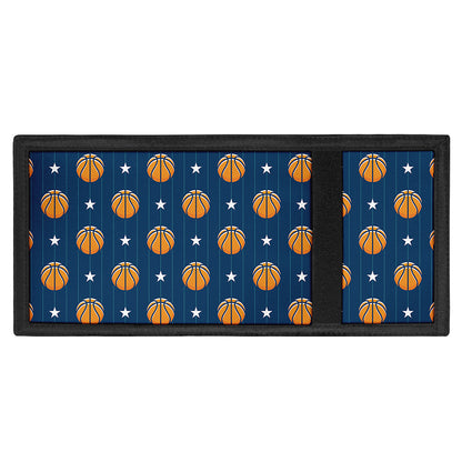 Basketball And Star Pattern Print Trifold Wallet