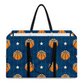 Basketball And Star Pattern Print Utility Tote Bag