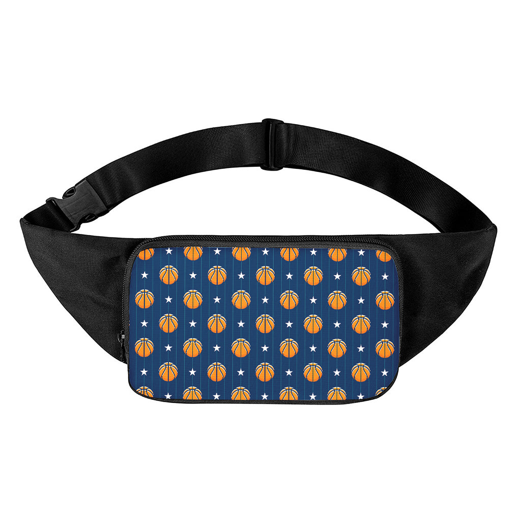 Basketball And Star Pattern Print Waist Bag