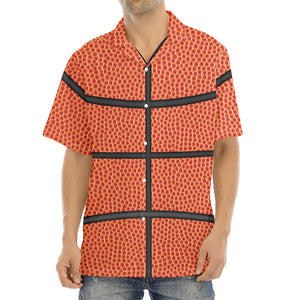 Basketball Ball Print Aloha Shirt