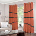 Basketball Ball Print Dimout Grommet Curtains