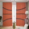 Basketball Ball Print Dimout Pencil Pleat Curtains