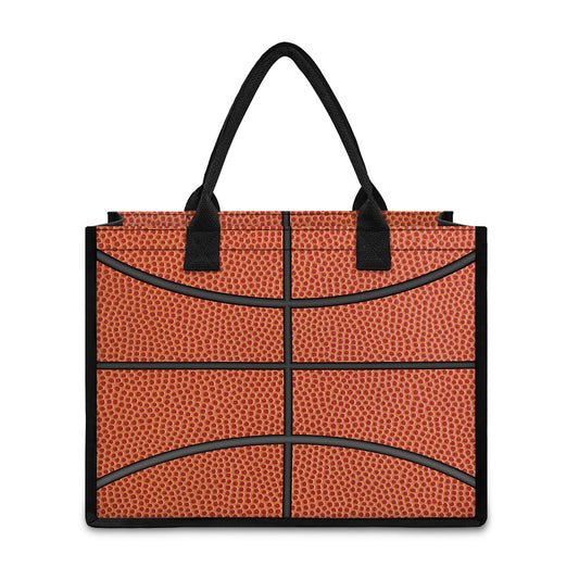 Basketball Ball Print Canvas Tote Bag