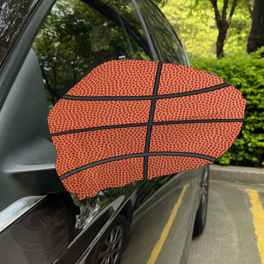 Basketball Ball Print Car Side Mirror Covers