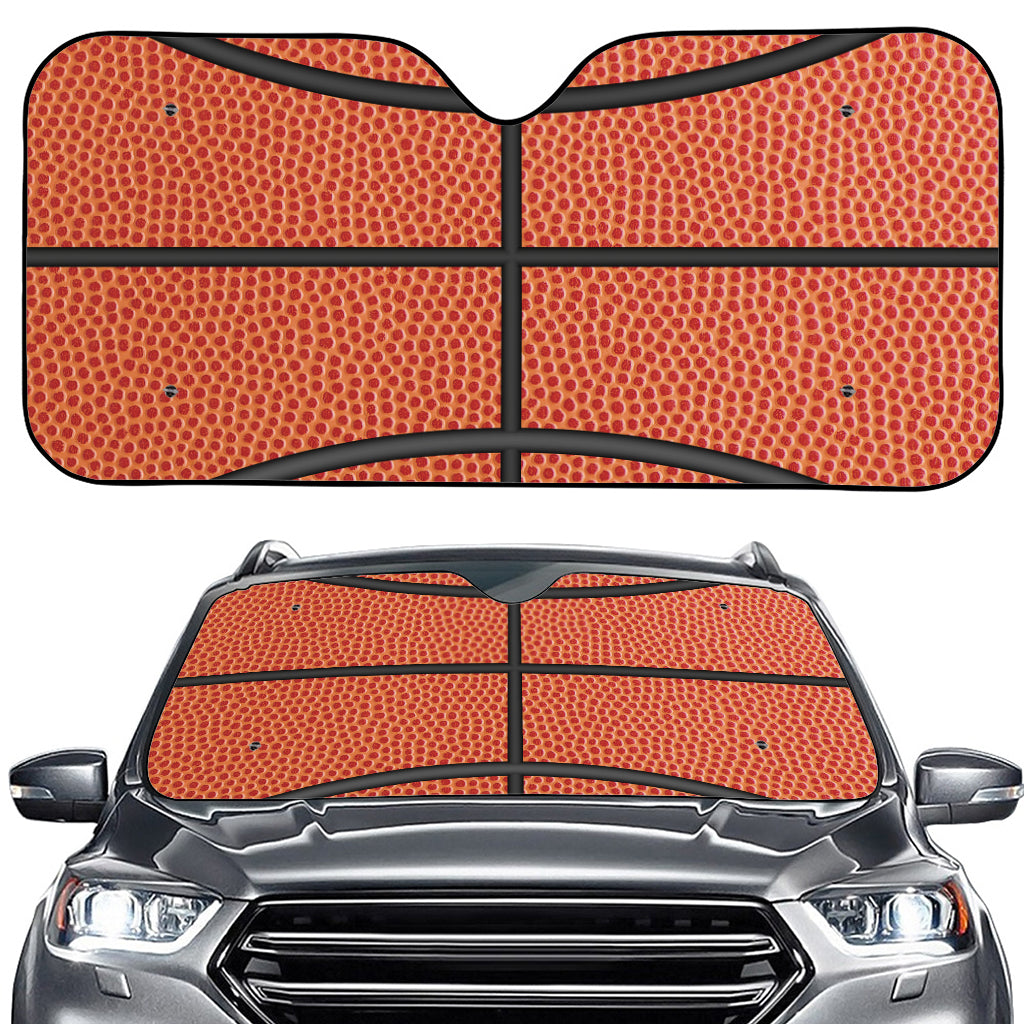 Basketball Ball Print Car Windshield Sun Shade