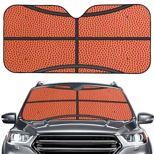 Basketball Ball Print Car Windshield Sun Shade