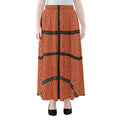 Basketball Ball Print Chiffon Maxi Skirt