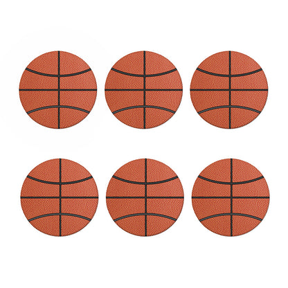 Basketball Ball Print Coaster Set