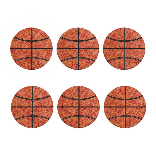 Basketball Ball Print Coaster Set