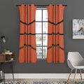 Basketball Ball Print Grommet Curtain Panels