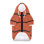Basketball Ball Print Dog Zip Up Hoodie