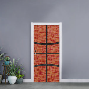 Basketball Ball Print Door Sticker