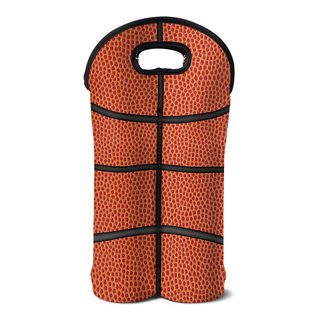 Basketball Ball Print Double Neoprene Wine Tote