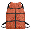 Basketball Ball Print Drawstring Backpack