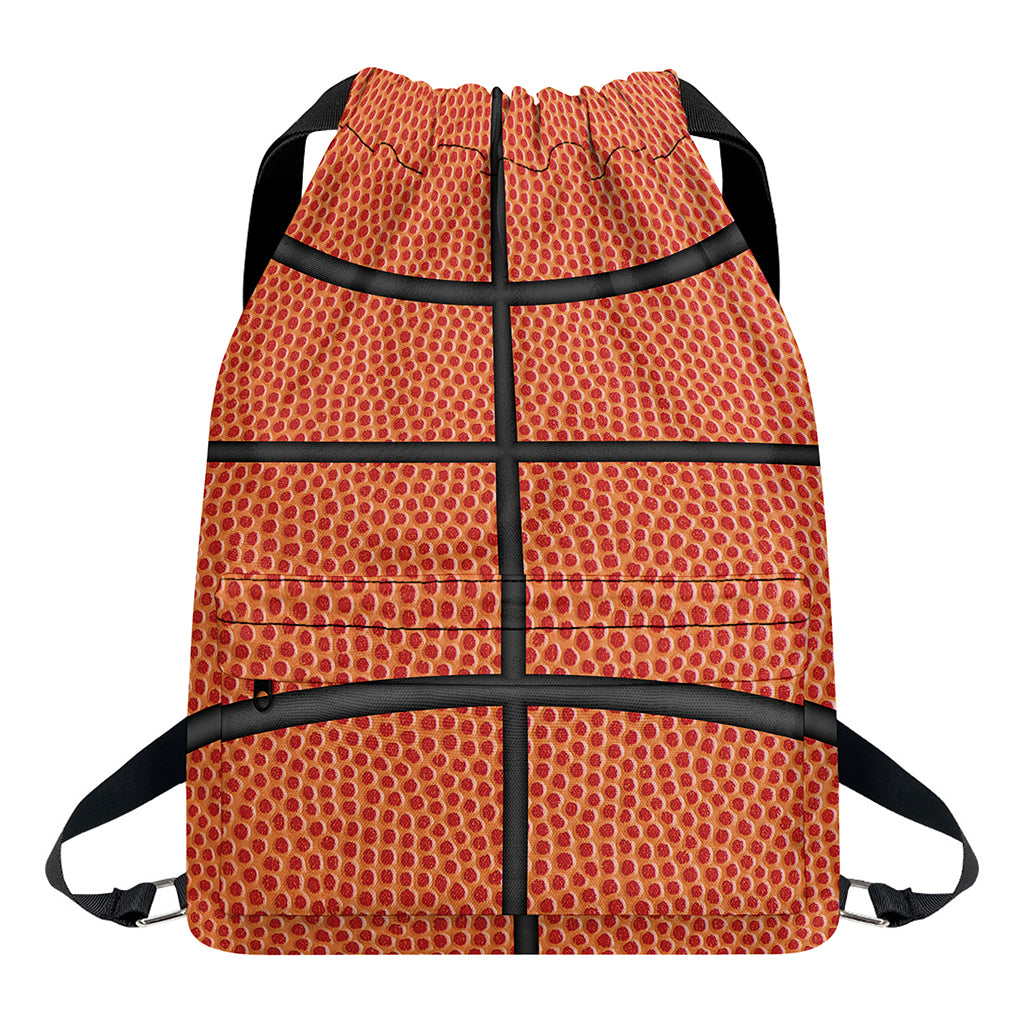 Basketball Ball Print Drawstring Backpack