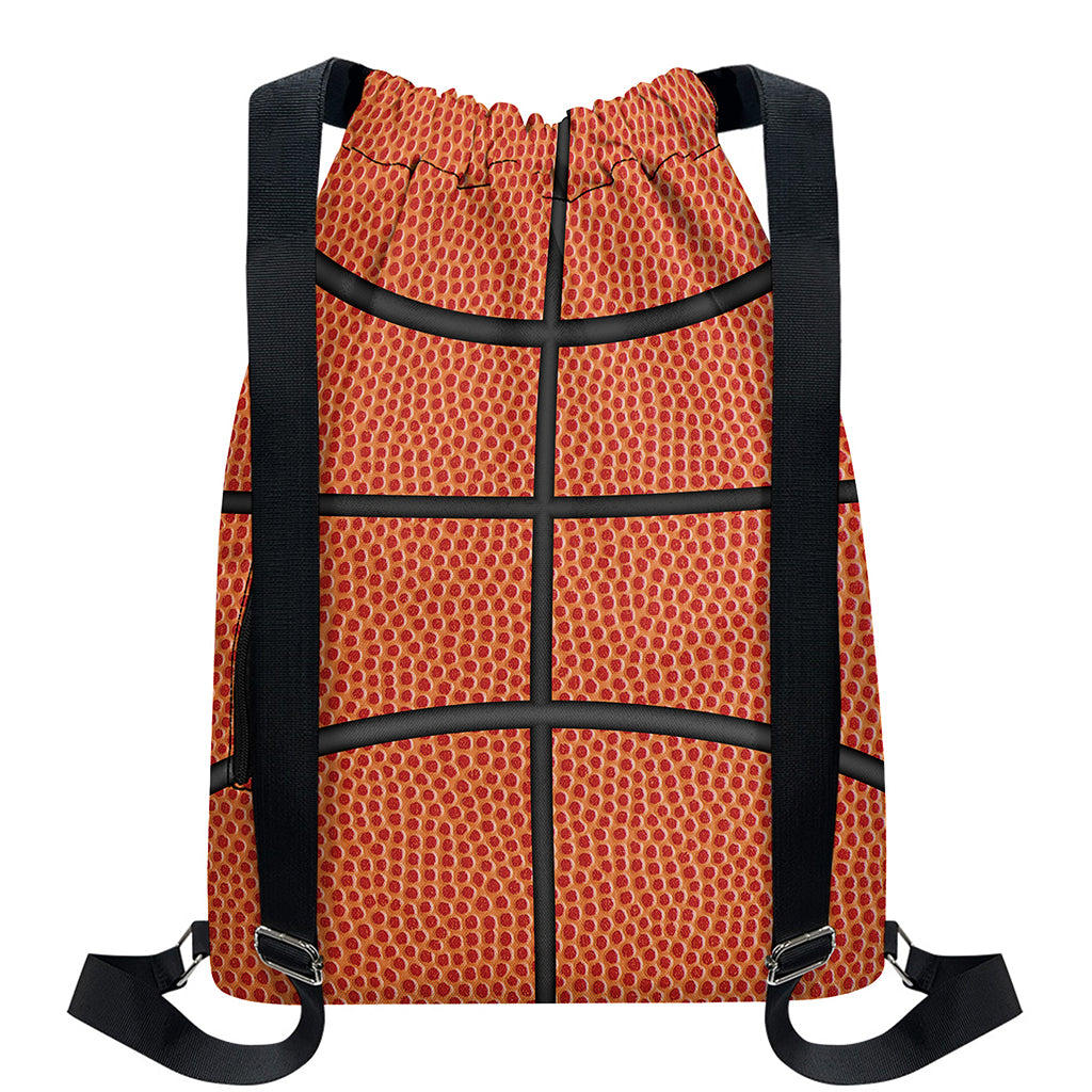 Basketball Ball Print Drawstring Backpack