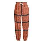 Basketball Ball Print Fleece Lined Knit Pants