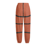 Basketball Ball Print Fleece Lined Knit Pants