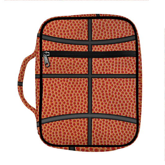 Basketball Ball Print Front Pocket Bible Bag