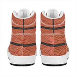 Basketball Ball Print High Top Leather Sneakers