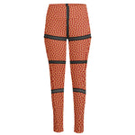 Basketball Ball Print High-Waisted Pocket Leggings