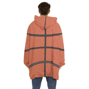 Basketball Ball Print Hoodie Blanket